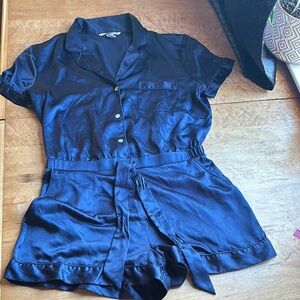 Victorias secret navy blue pajama romper